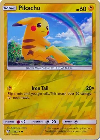 Pikachu, catalogue front