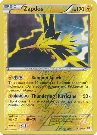 Zapdos, catalogue front