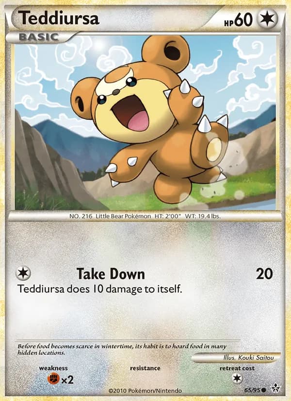 Teddiursa, catalogue front