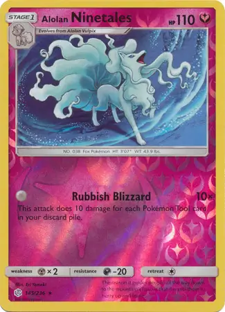 Alolan Ninetales, catalogue front