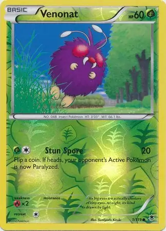 Venonat, catalogue front