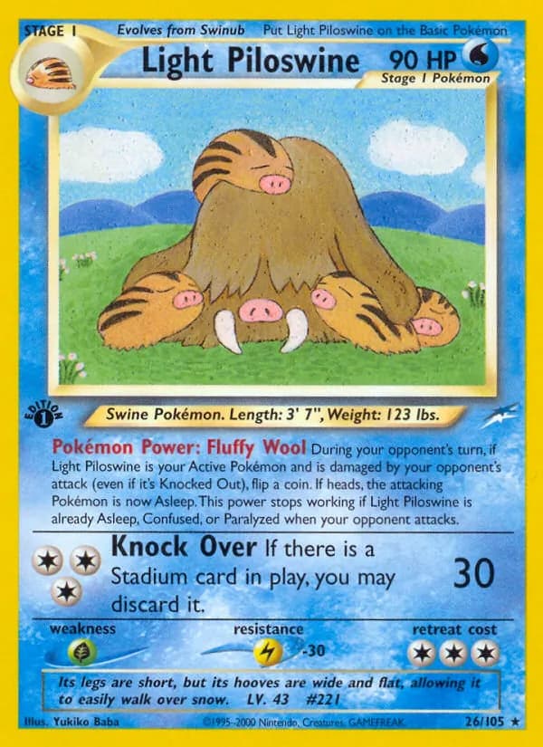 Light Piloswine, catalogue front
