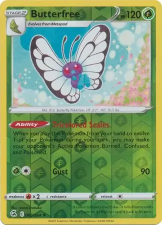 Butterfree, catalogue front