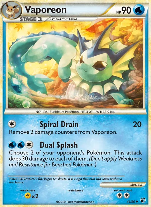 Vaporeon, catalogue front