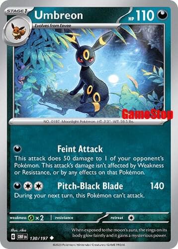 Umbreon, catalogue front