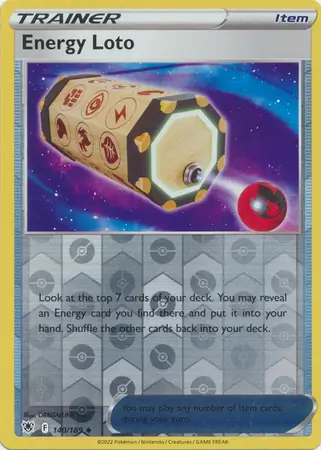 Energy Loto, catalogue front