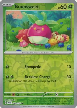 Bounsweet, catalogue front
