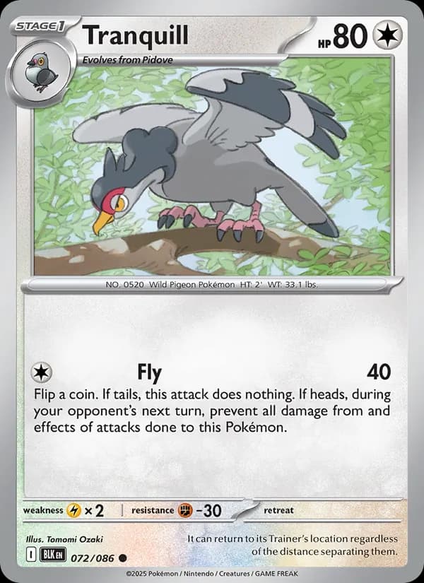 Tranquill, catalogue front