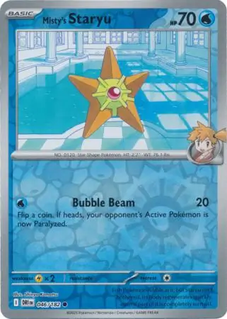 Misty's Staryu, catalogue front