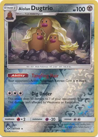 Alolan Dugtrio, catalogue front