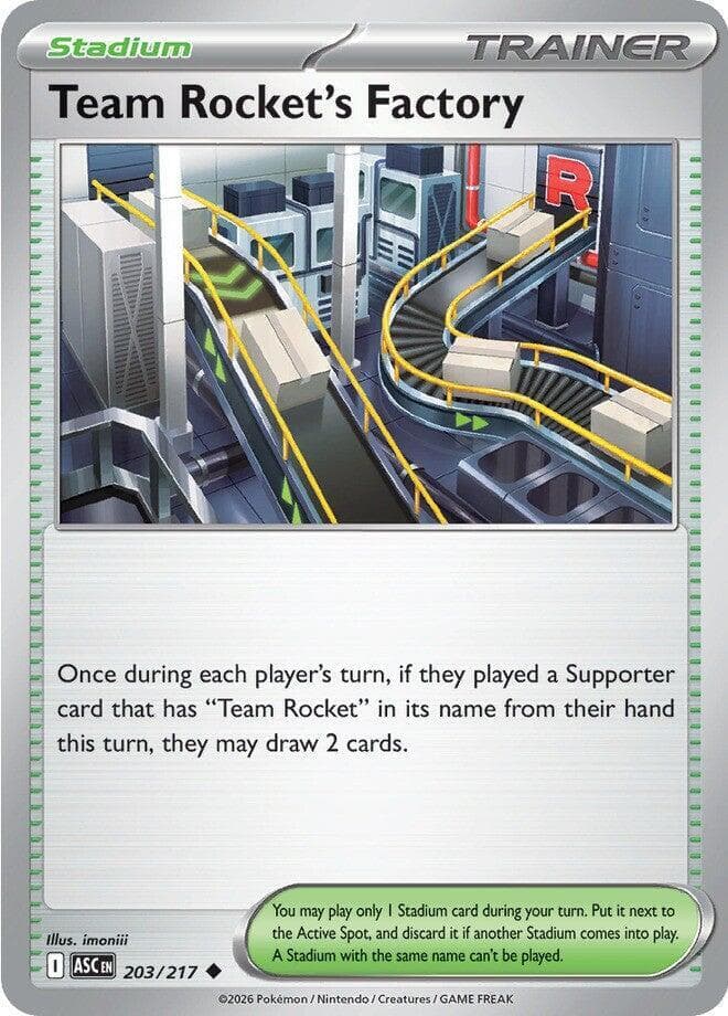 Team Rocket's Factory, catalogue front