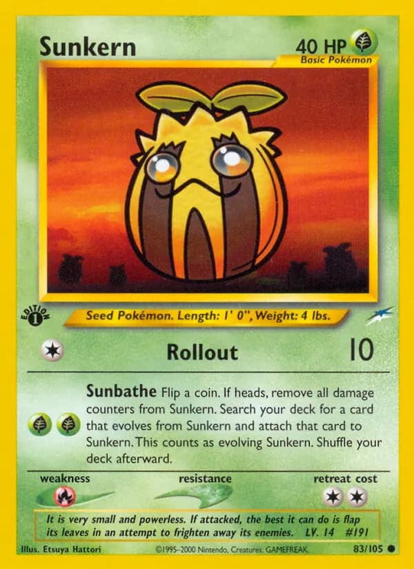 Sunkern, catalogue front