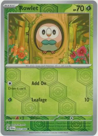 Rowlet, catalogue front