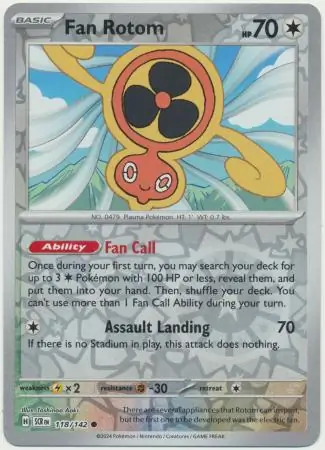 Fan Rotom, catalogue front