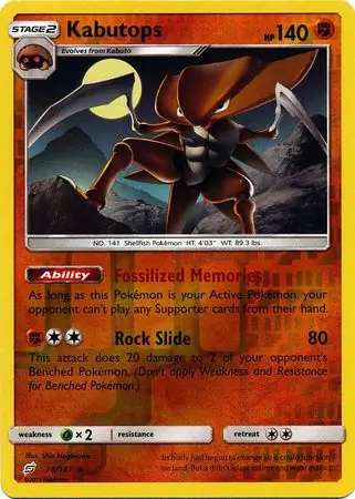 Kabutops, catalogue front