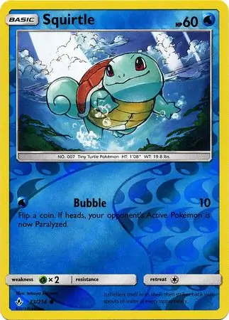 Squirtle, catalogue front