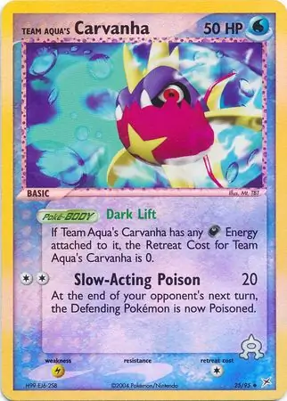 Team Aqua's Carvanha, catalogue front