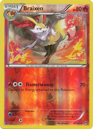 Braixen, catalogue front