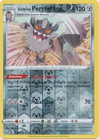 Galarian Perrserker, catalogue front