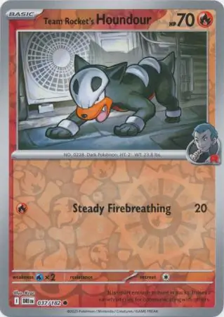Team Rocket's Houndour, catalogue front