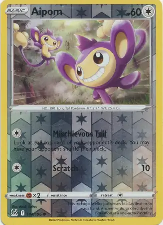 Aipom, catalogue front
