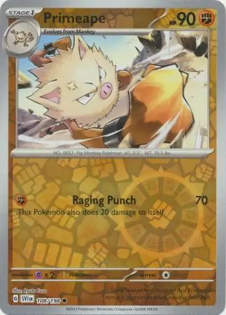 Primeape, catalogue front