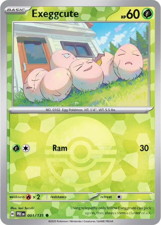 Exeggcute, catalogue front