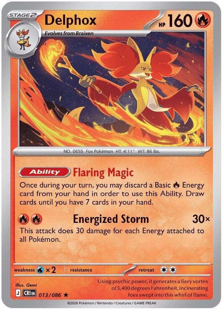 Delphox, catalogue front
