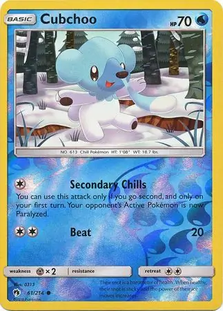 Cubchoo, catalogue front