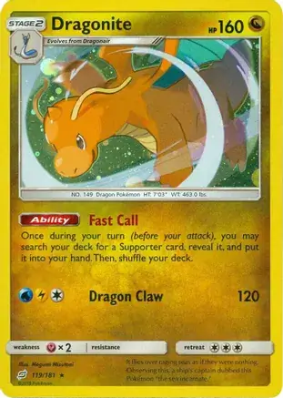 Dragonite, catalogue front