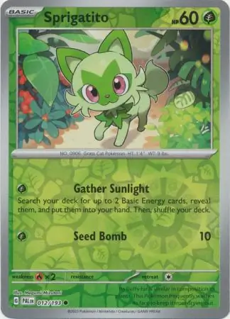 Sprigatito, catalogue front
