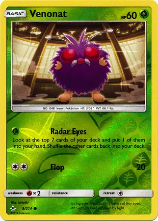 Venonat, catalogue front