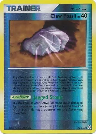 Claw Fossil, catalogue front