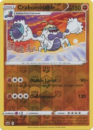 Crabominable, catalogue front