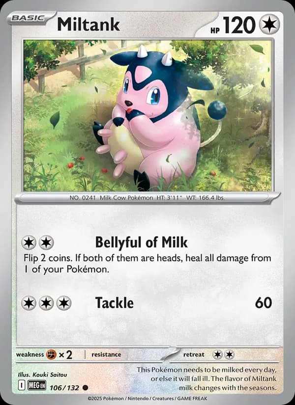 Miltank, catalogue front