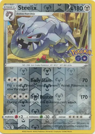 Steelix, catalogue front