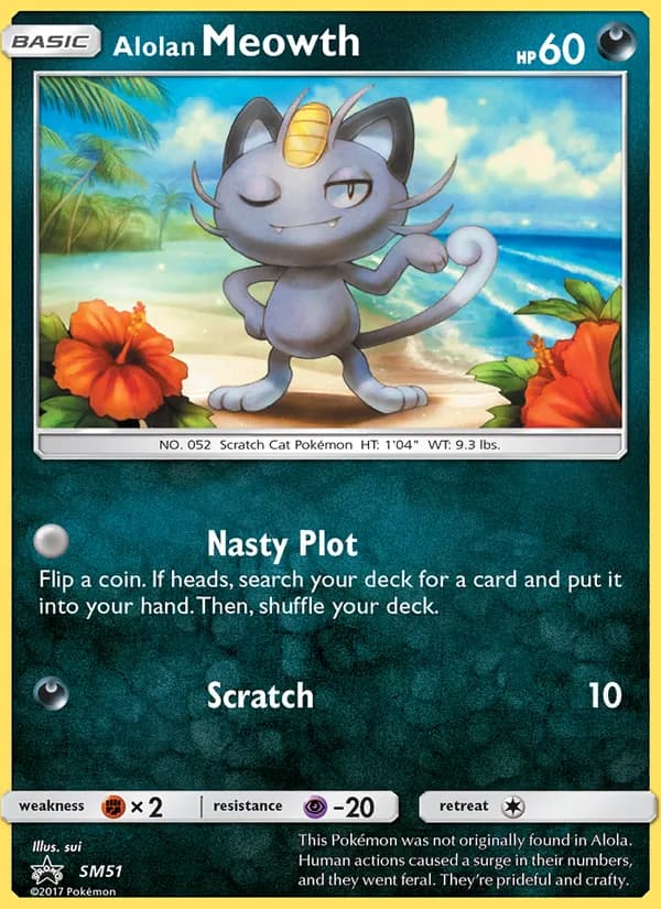 Alolan Meowth, catalogue front