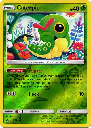 Caterpie, catalogue front