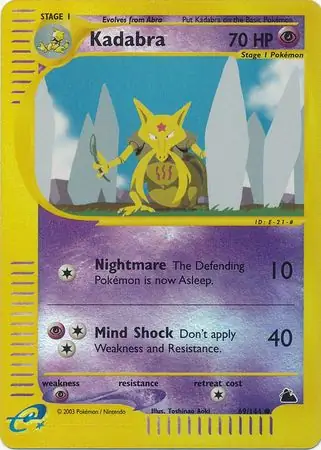 Kadabra, catalogue front