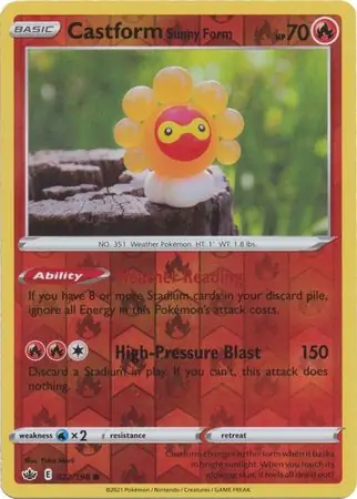 Castform Sunny Form, catalogue front
