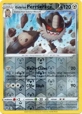 Galarian Perrserker, catalogue front
