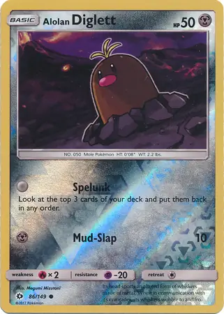 Alolan Diglett, catalogue front
