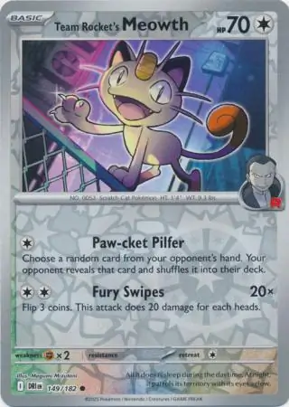Team Rocket's Meowth, catalogue front