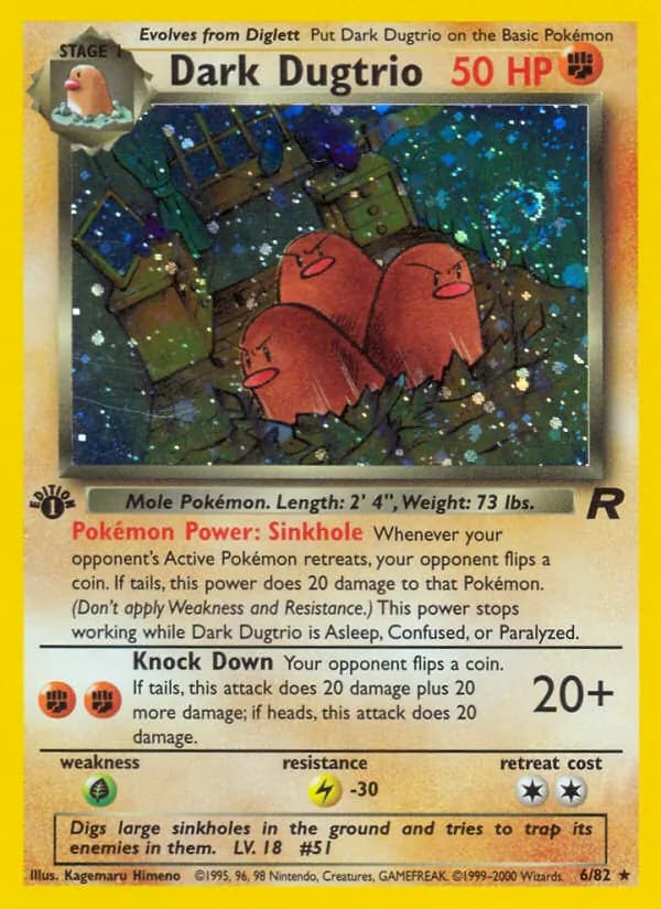 Dark Dugtrio, catalogue front