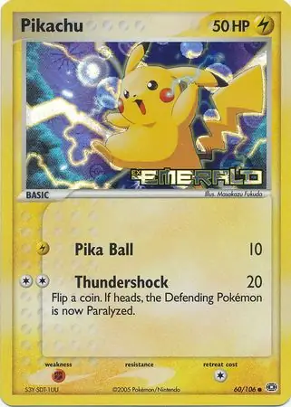 Pikachu, catalogue front