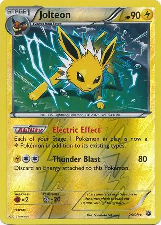 Jolteon, catalogue front