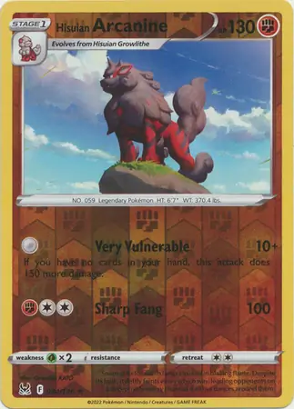 Hisuian Arcanine, catalogue front