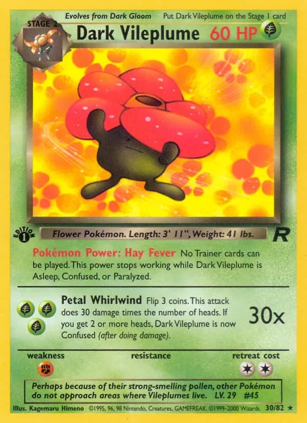 Dark Vileplume, catalogue front