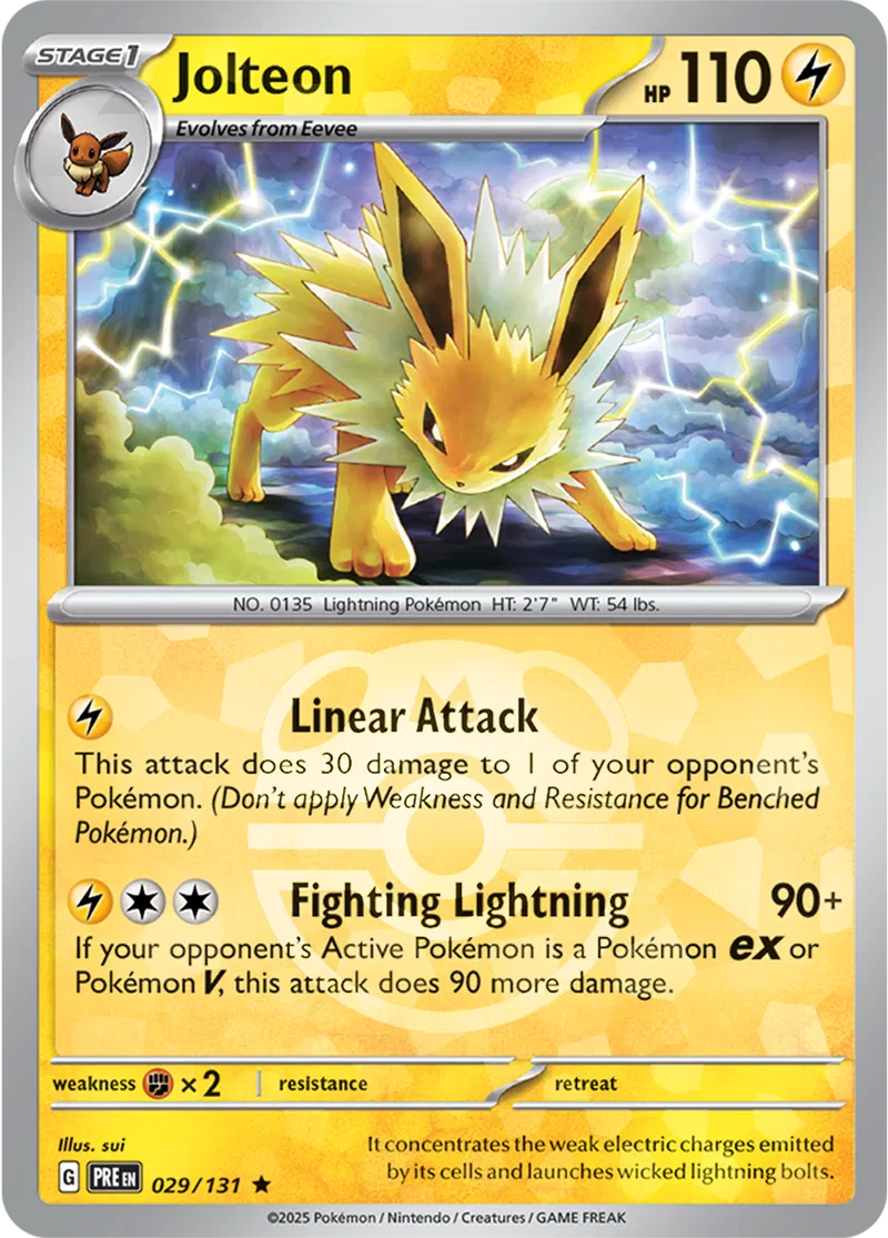 Jolteon, catalogue front
