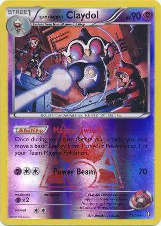 Team Magma's Claydol, catalogue front